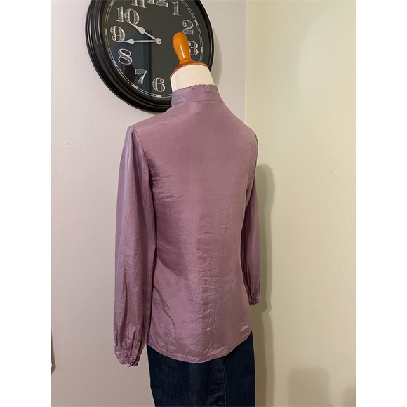 Vintage French Silk Cheongsam style top 100% silk, never worn 32 chest XS - Picture 5 of 10